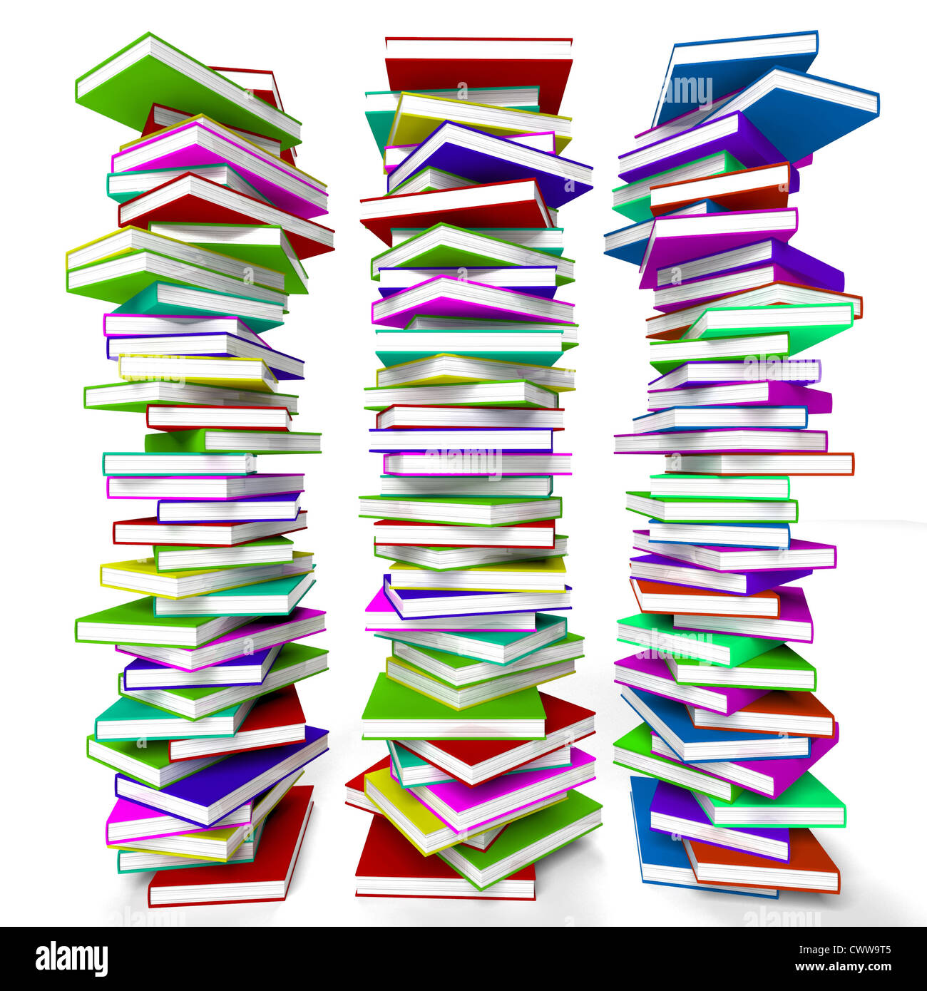 Stacks Of Books Represent Learning And Education Stock Photo Alamy