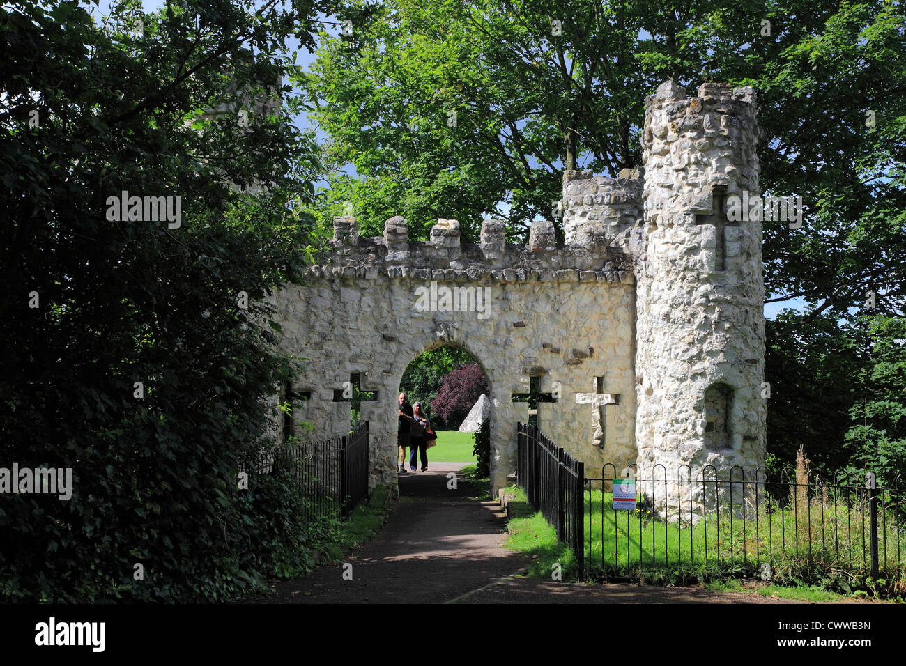 Reigate Castle gardens, Surrey, England Stock Photo