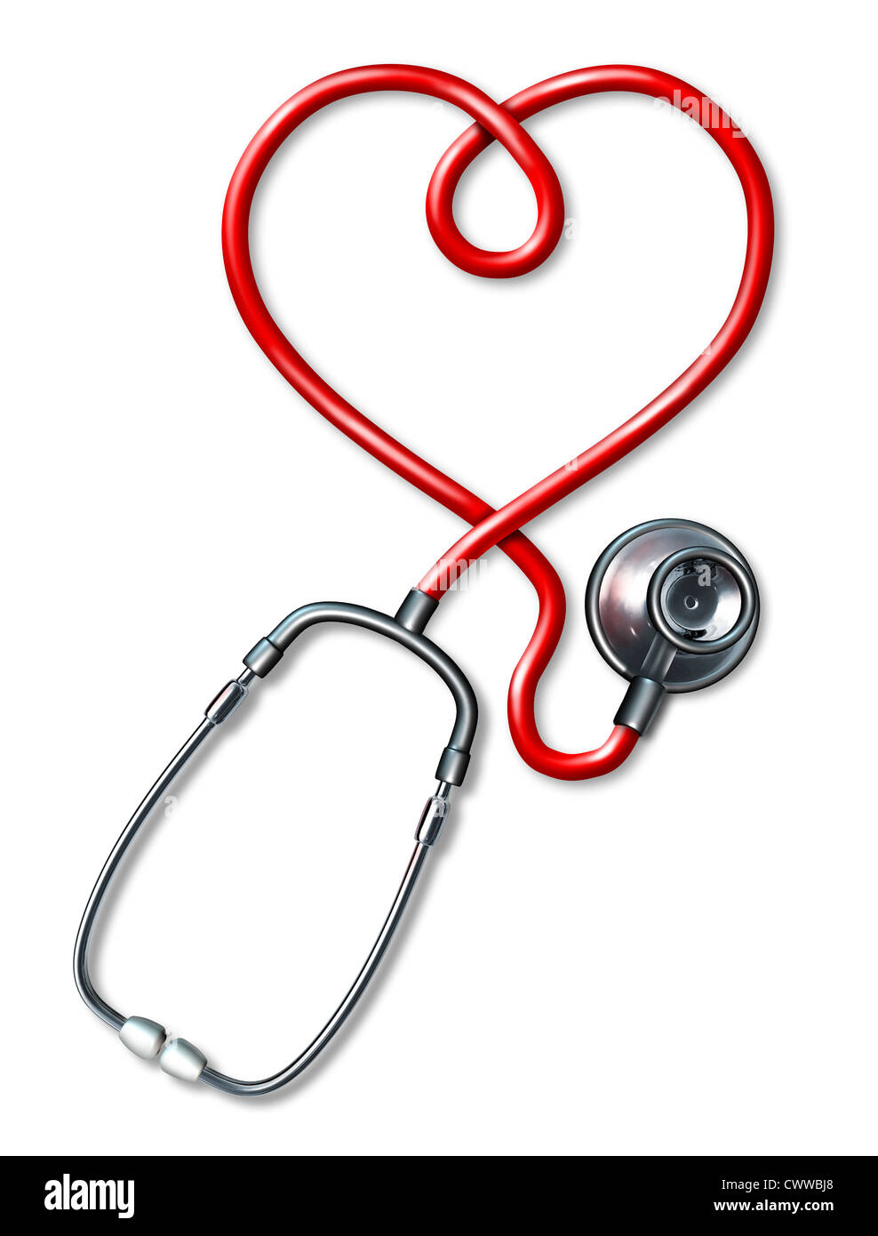 Peddling Surrounded Try Stethoscope heart symbol represented bu a medical acoustic instrument with  the cord in the shape of a red heart representing health and fitness in the  world of medicine Stock Photo - Alamy