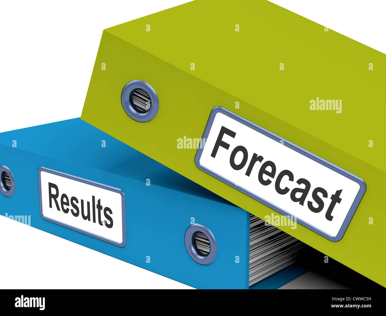 Forecast Results Files Showing Progress And Goals Stock Photo Alamy