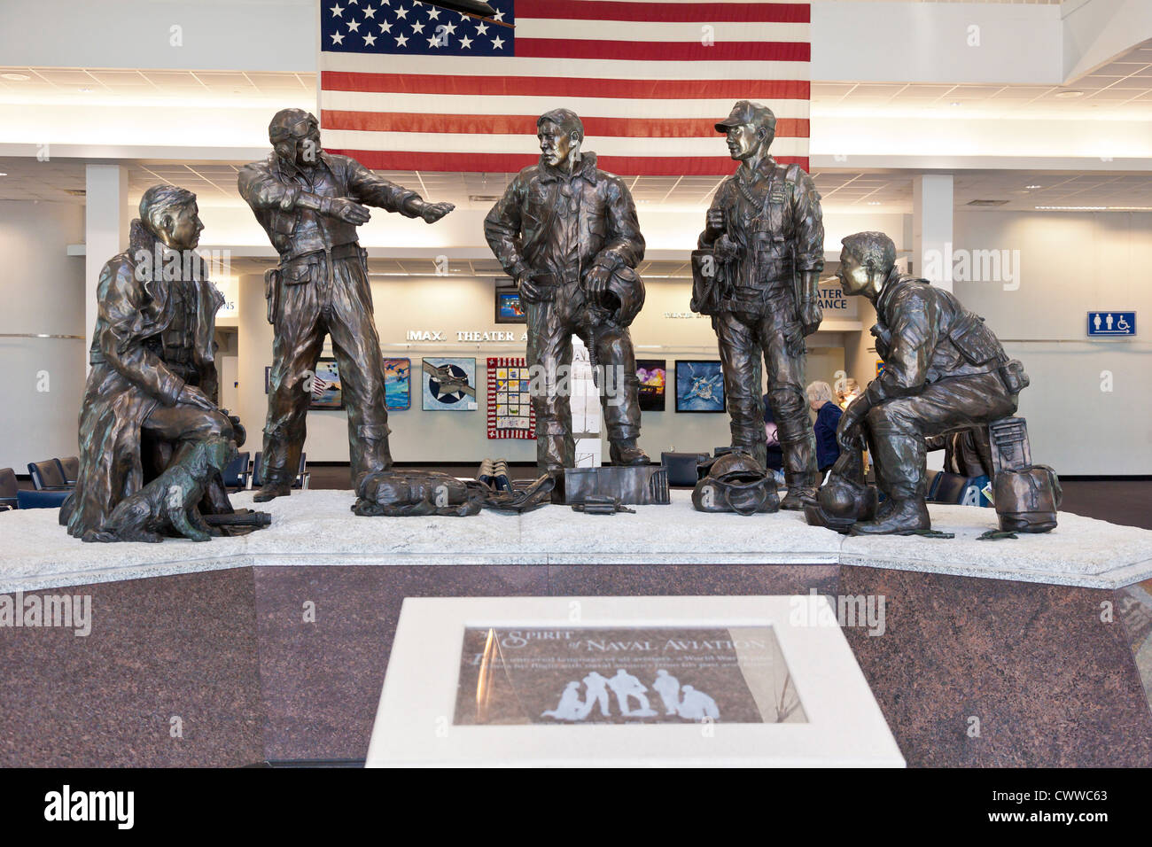 The Spirit of Naval Aviation by Sandra Van Zandt on display at the National Museum of Naval Aviation in Pensacola, FL Stock Photo