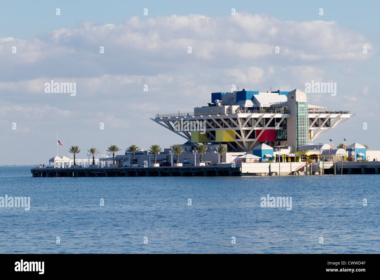 The St. Petersburg Pier contains an aquarium, shops and restaurants in downtown St. Petersburg
