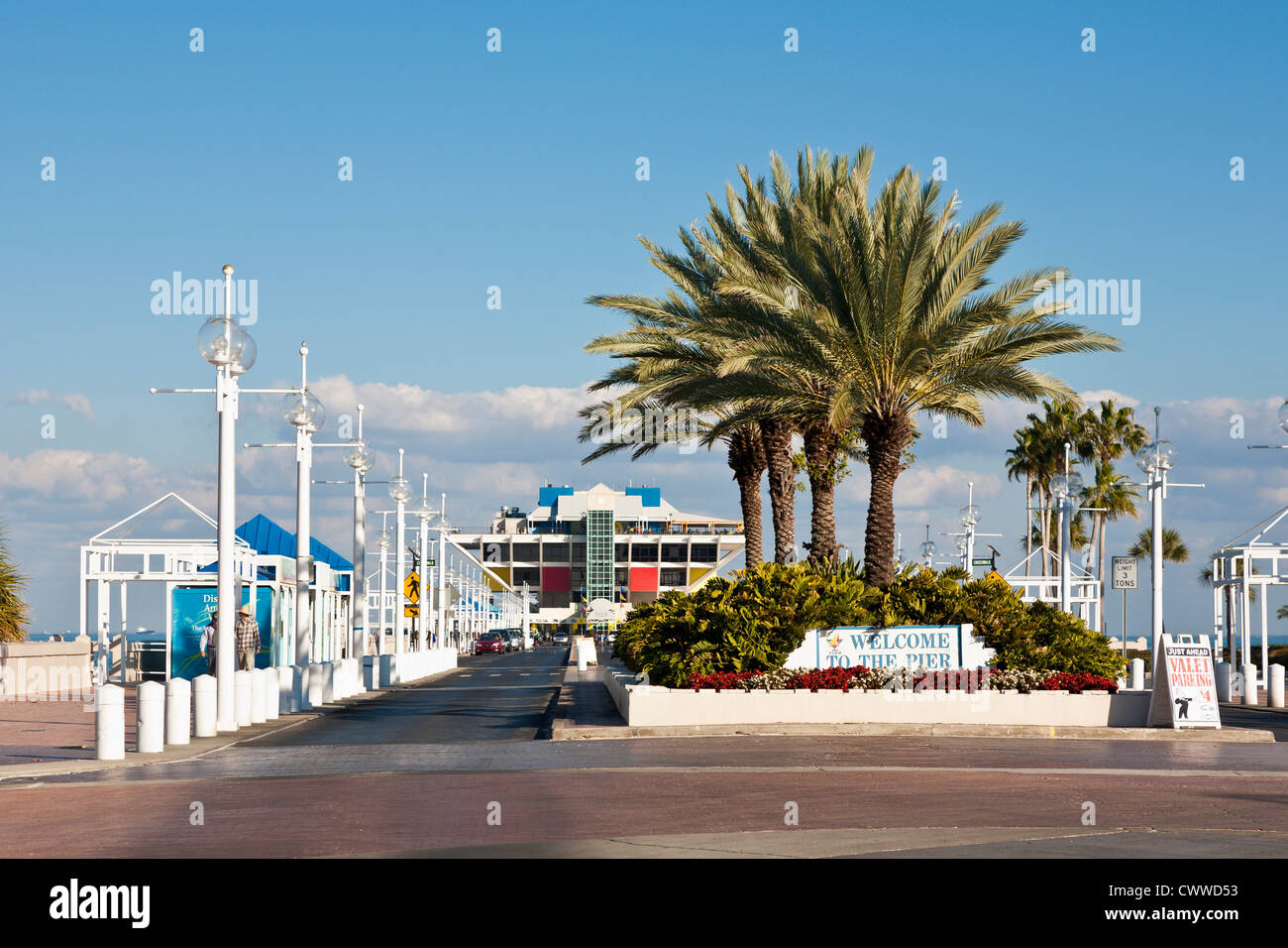 The St. Petersburg Pier contains an aquarium, shops and restaurants in downtown St. Petersburg