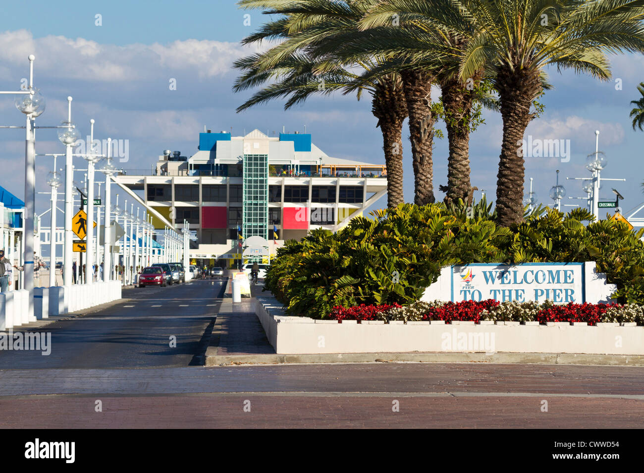 The St. Petersburg Pier contains an aquarium, shops and restaurants in