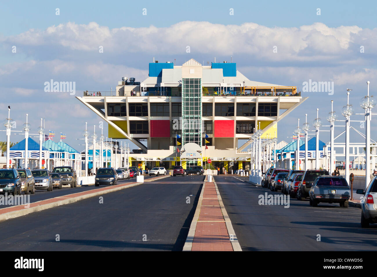 The St. Petersburg Pier contains an aquarium, shops and restaurants in downtown St. Petersburg
