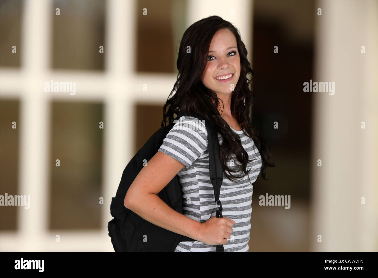 Happy girl school teenager hi-res stock photography and images - Alamy