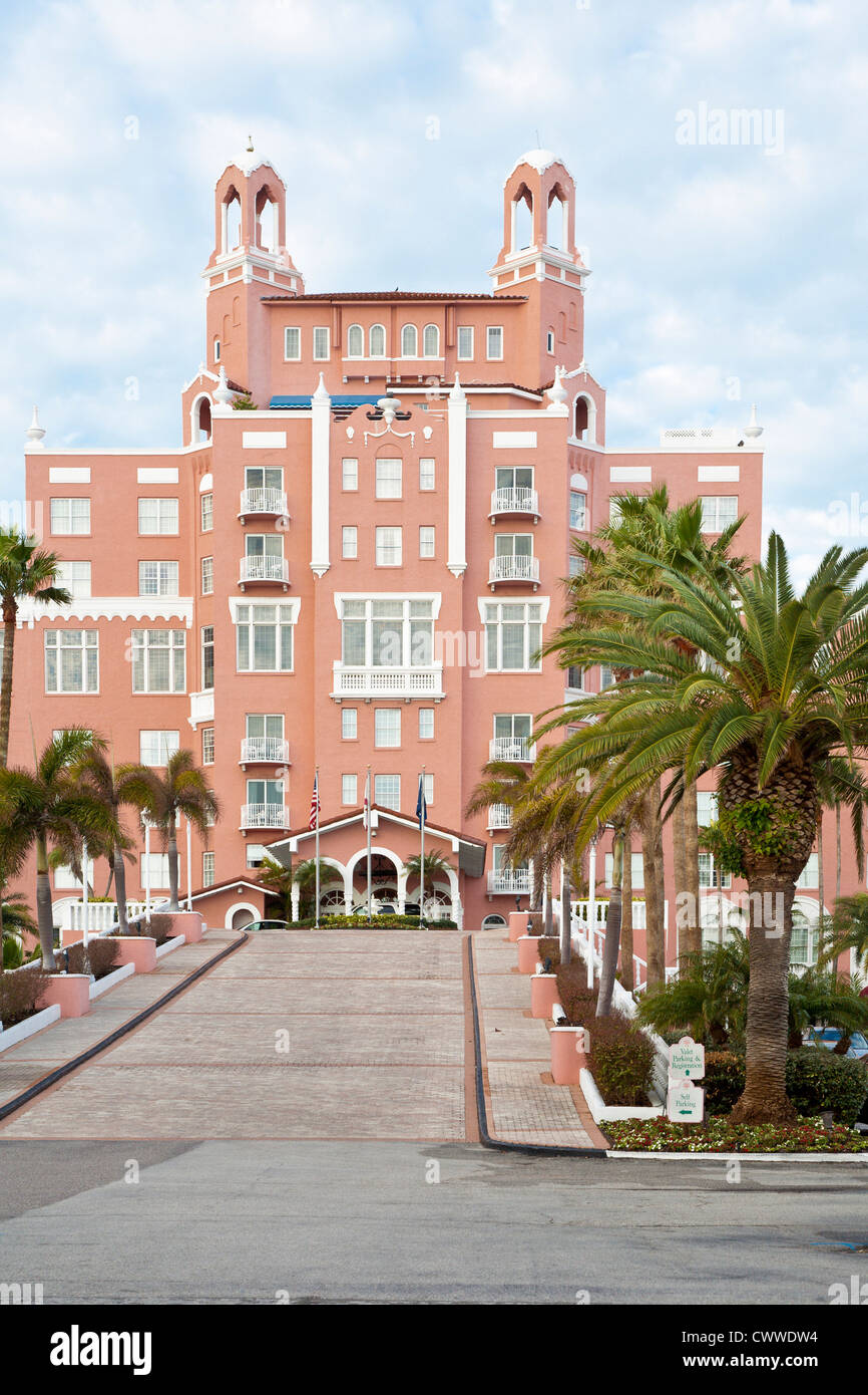 Loews Don CeSar Hotel on the Gulf of Mexico at St. Pete Beach, Florida Stock Photo