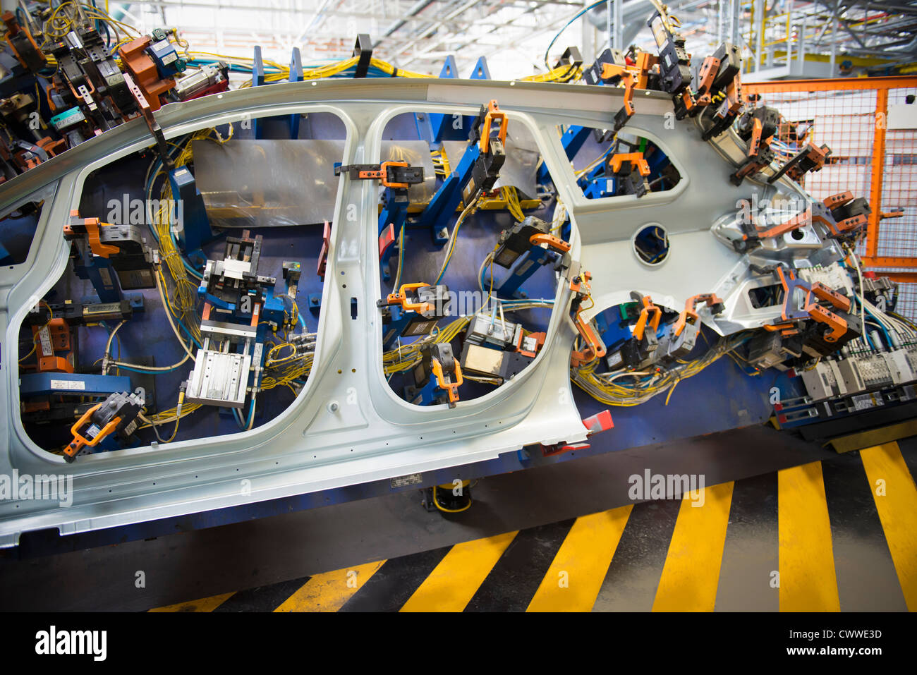 Car Parts On Welding Jig In Car Factory Stock Photo 50347009 Alamy