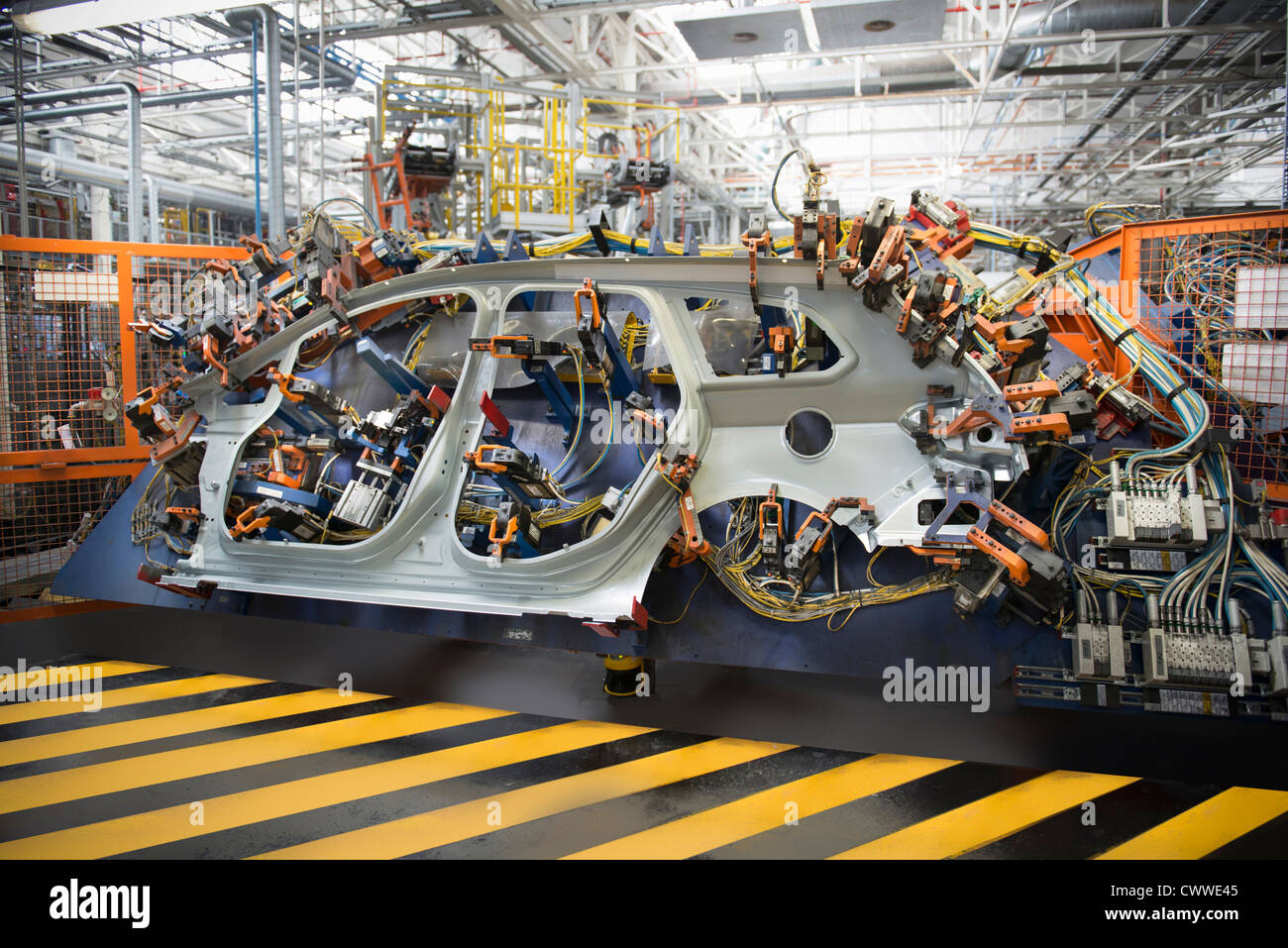 Car Parts On Welding Jig In Car Factory Stock Photo 50347029 Alamy