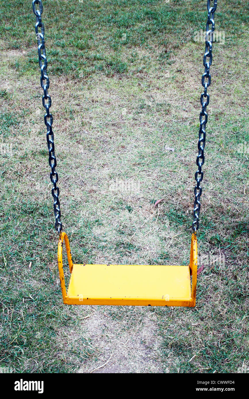 Old metal swing set hires stock photography and images Alamy
