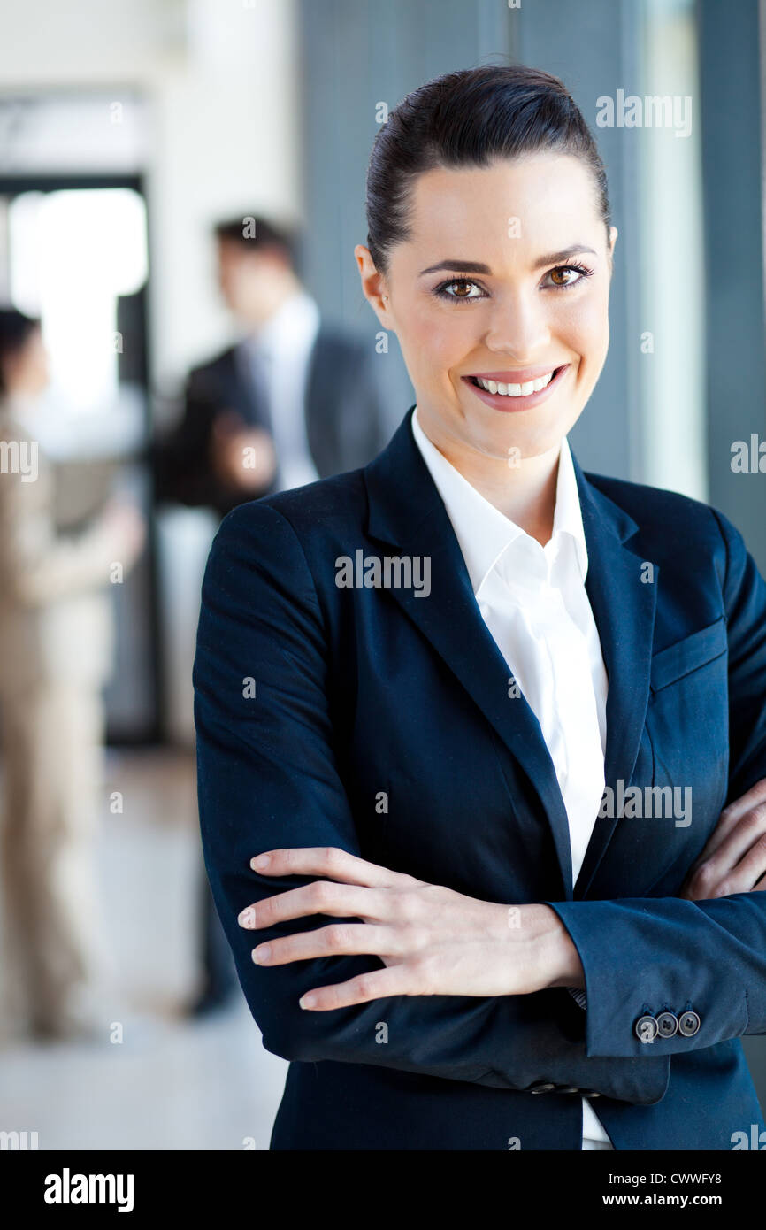 beautiful young businesswoman portrait in office Stock Photo - Alamy