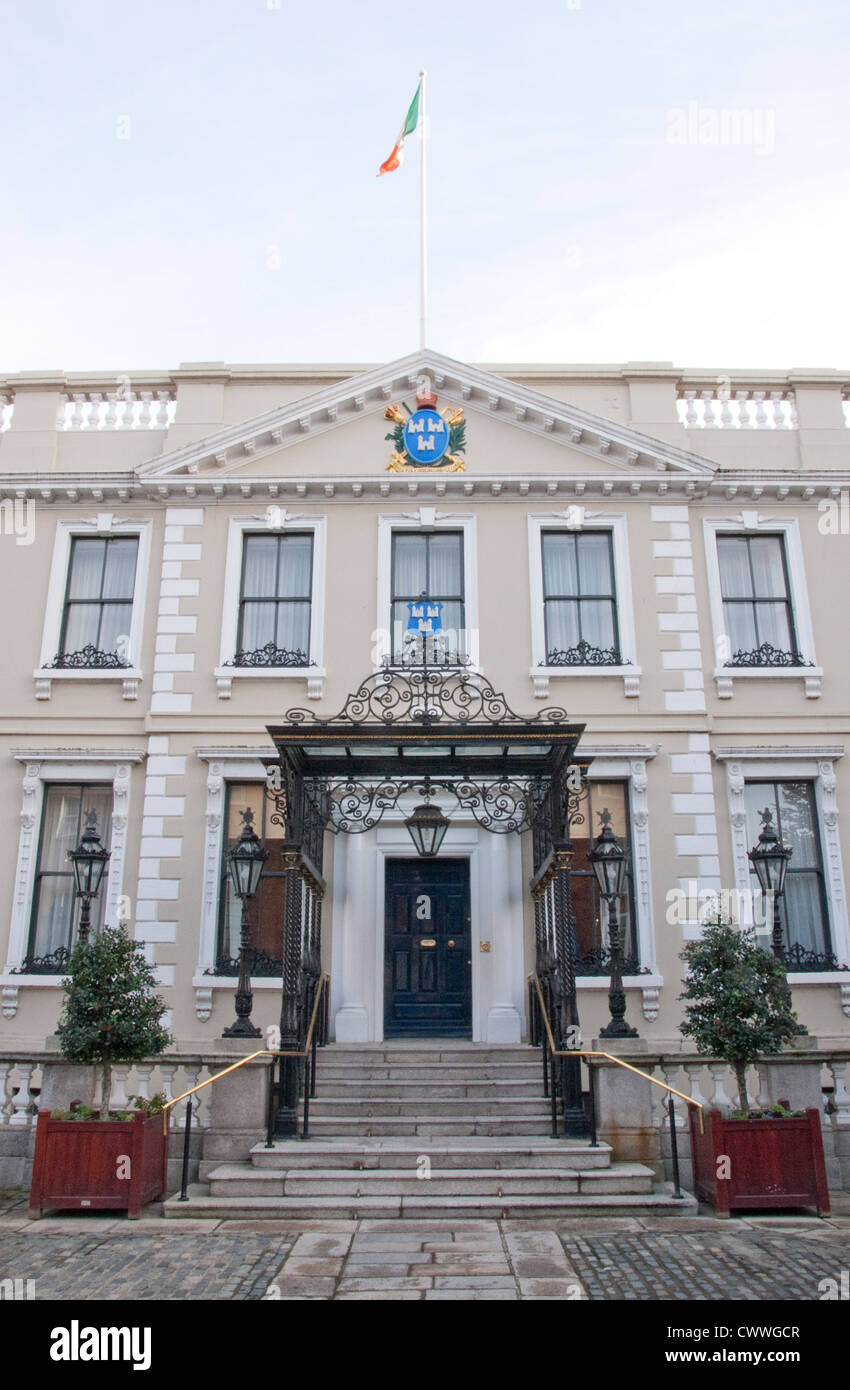 The Mansion House entrance in Dublin Ireland Stock Photo