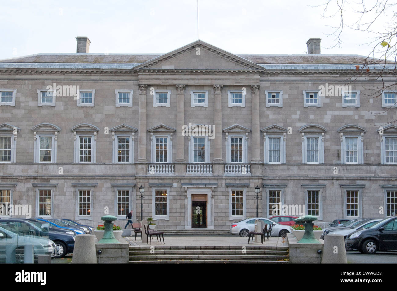 Leinster House, the seat of the Oireachtas, the national parliament of Ireland. Stock Photo
