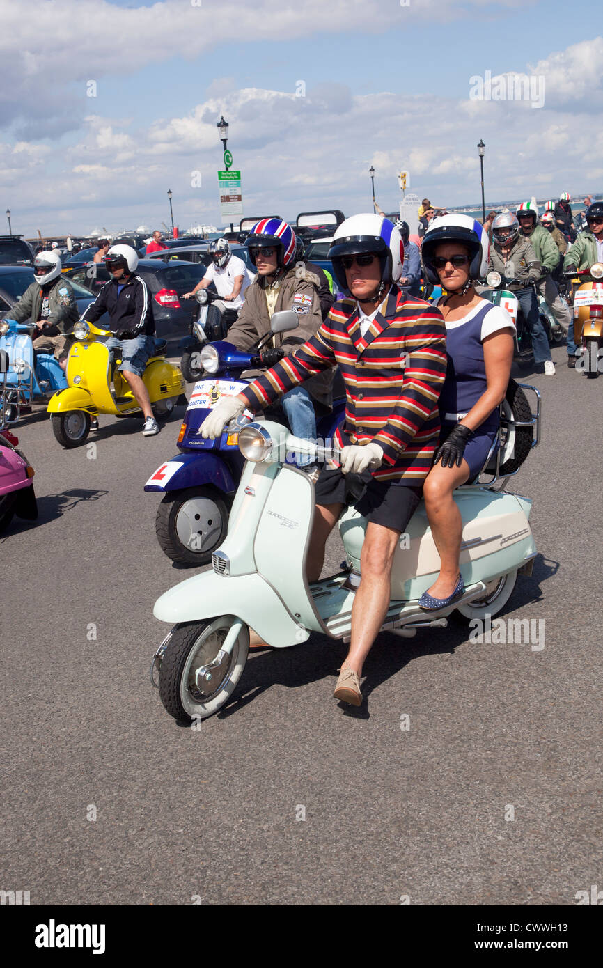 Scooter rally isle wight england hi-res stock photography and images - Alamy