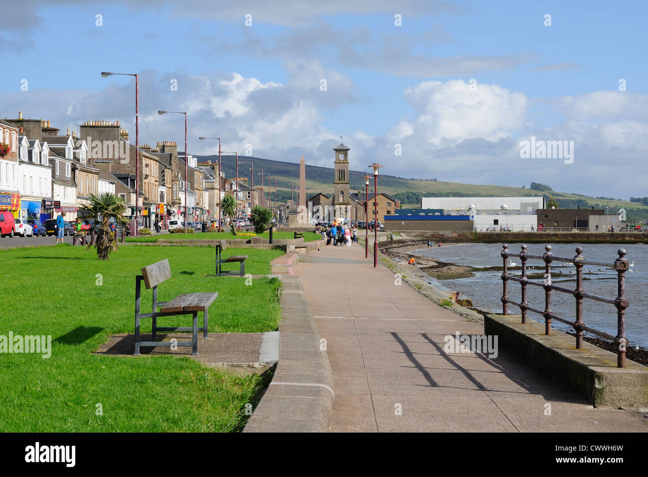 Helensburgh main street and seafront in Scotland, UK. Stock Photo