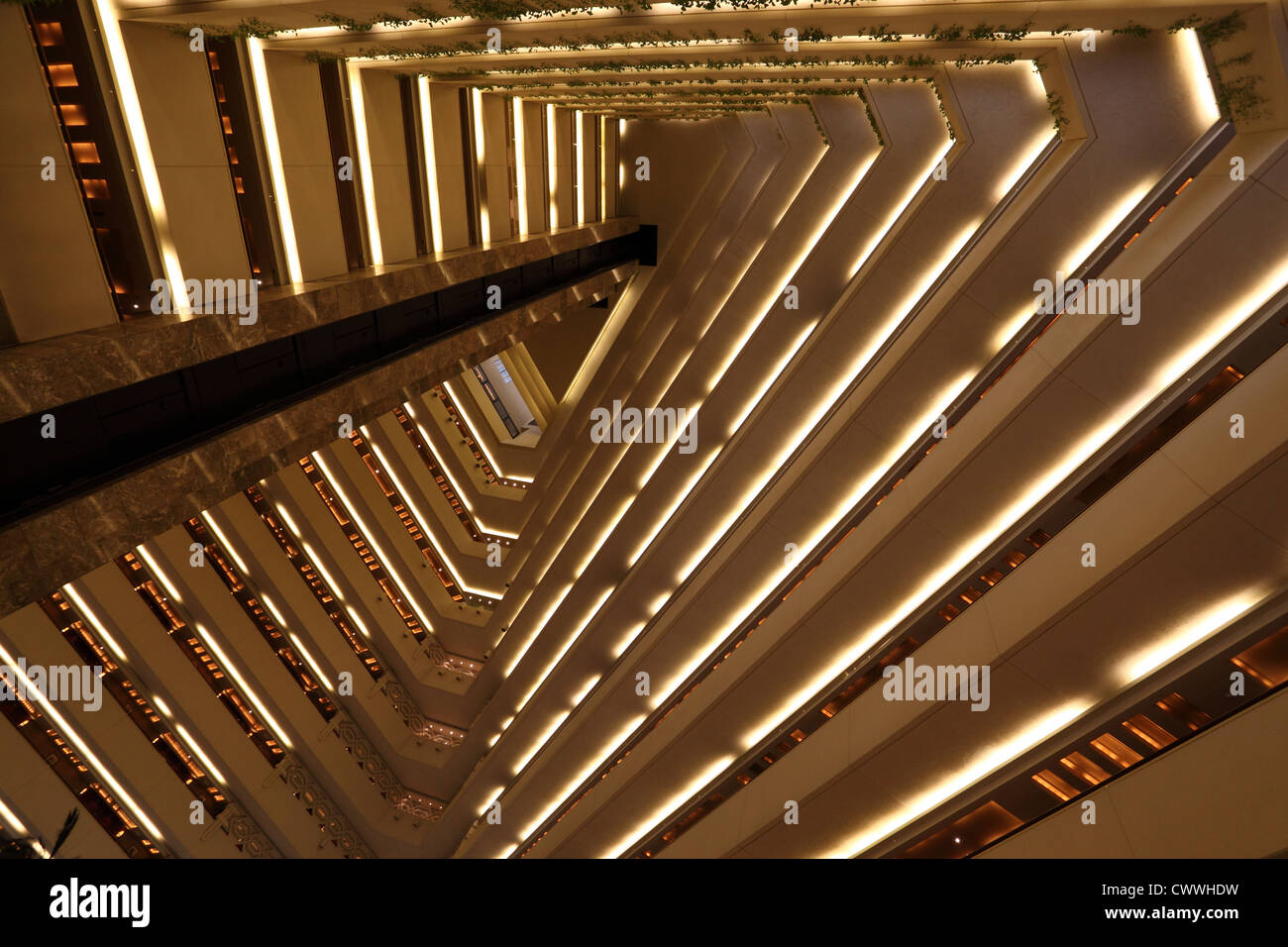 Interior of the Sheraton hotel in Doha, Qatar Stock Photo
