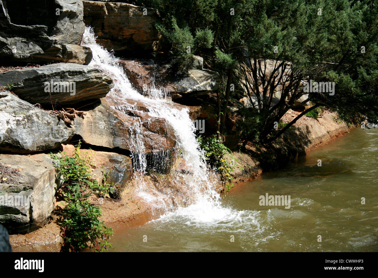waterfall mountain stream river picture of waterfalls Stock Photo