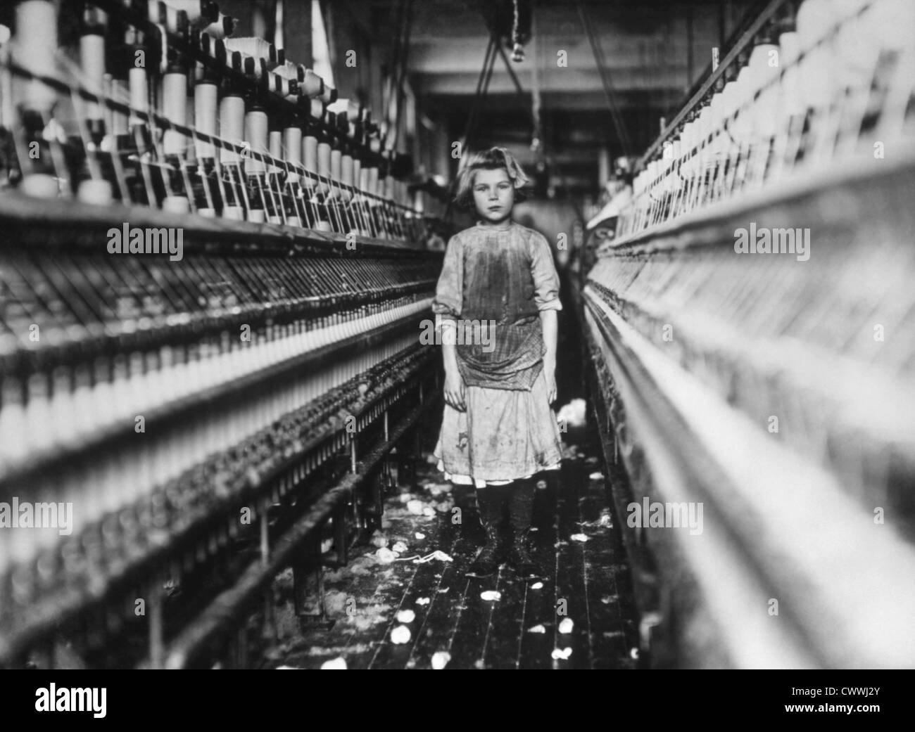 Young Girl Working in Spinning Room of Cotton Mill, Augusta,