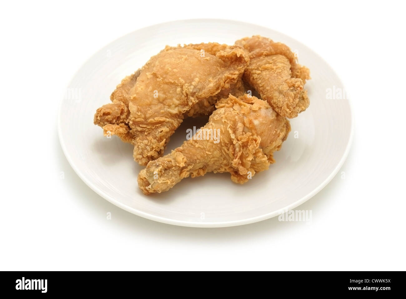 Chicken, Deep Fried Crispy Battered Stock Photo