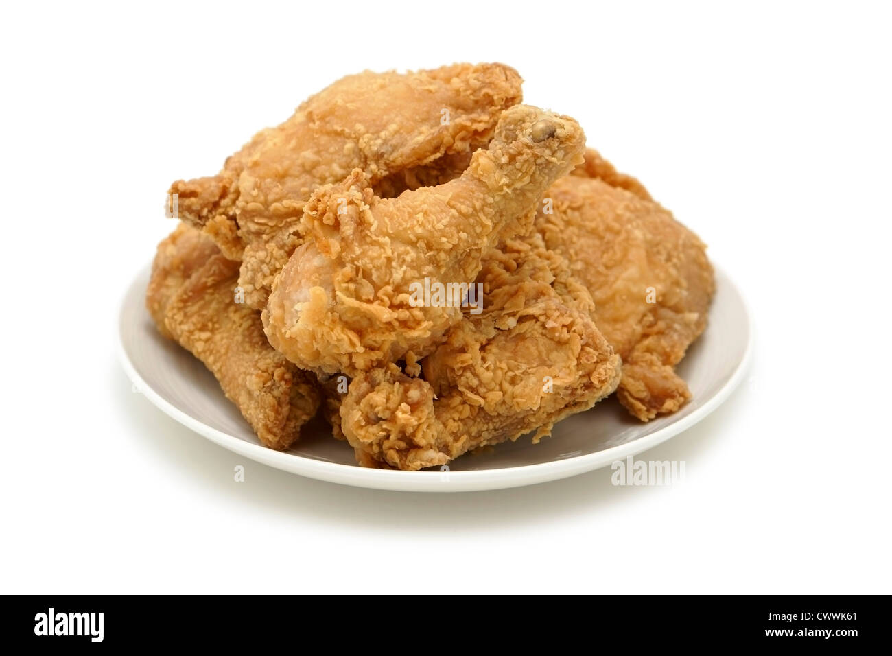 Chicken, Deep Fried Crispy Battered Stock Photo