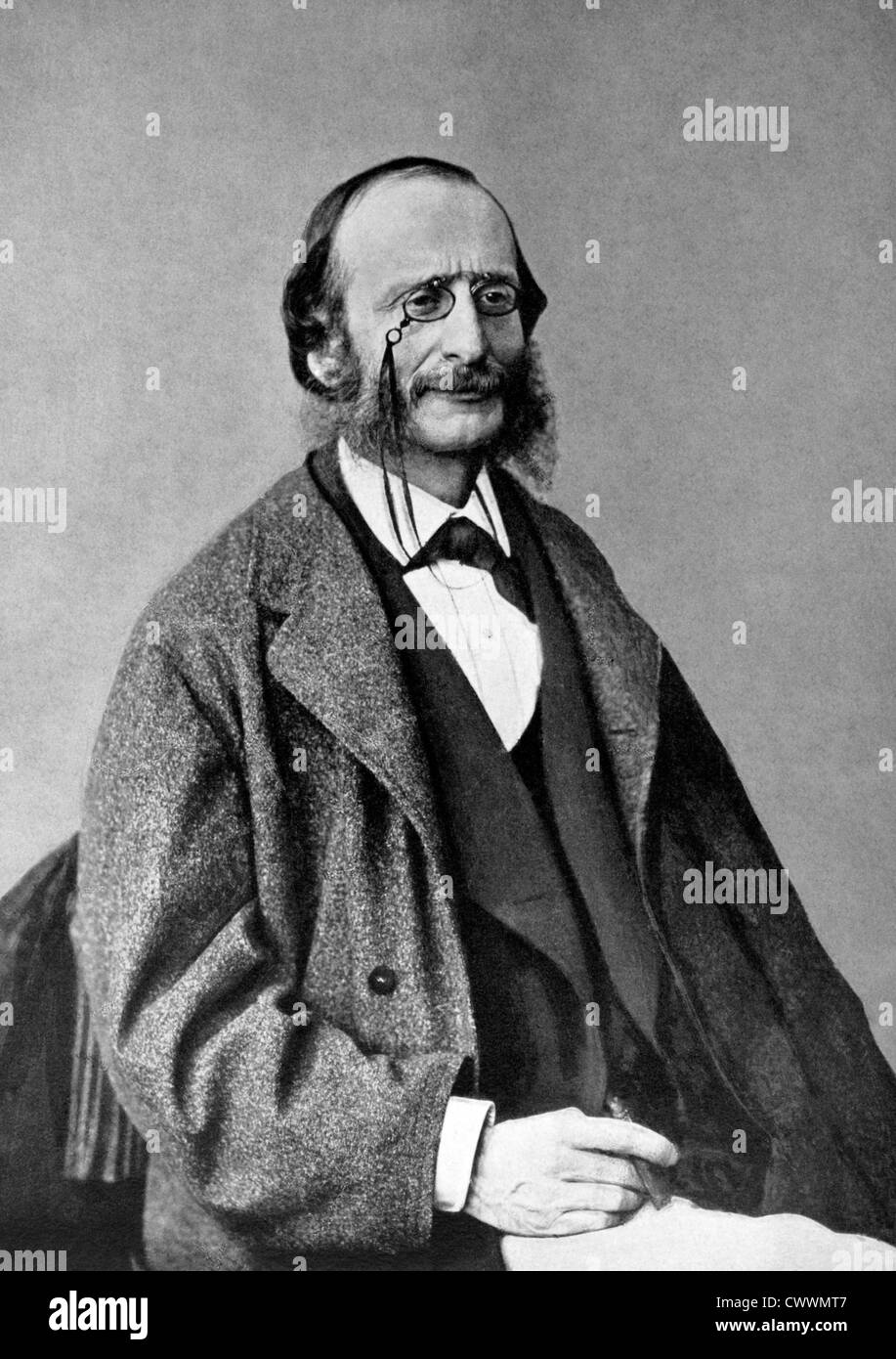 Vintage portrait of jacques offenbach Black and White Stock Photos