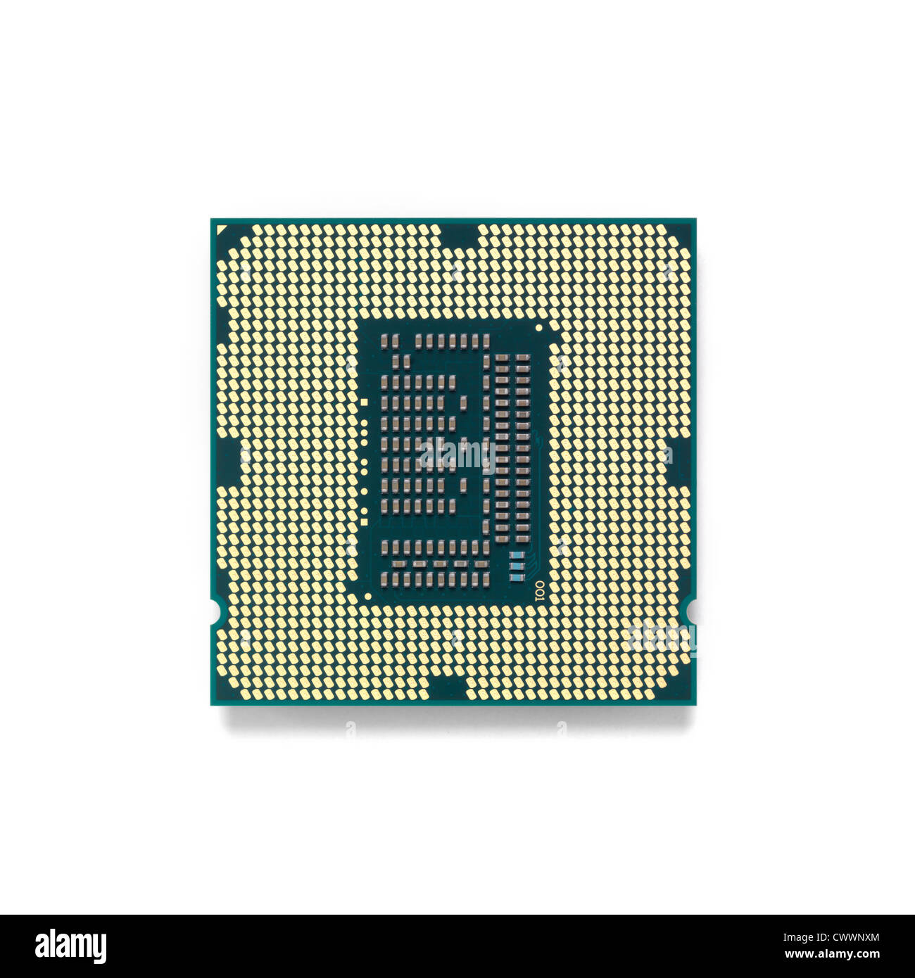 Intel Core i7 3770K processor with LGA 1155 CPU socket isolated on white  background Stock Photo - Alamy