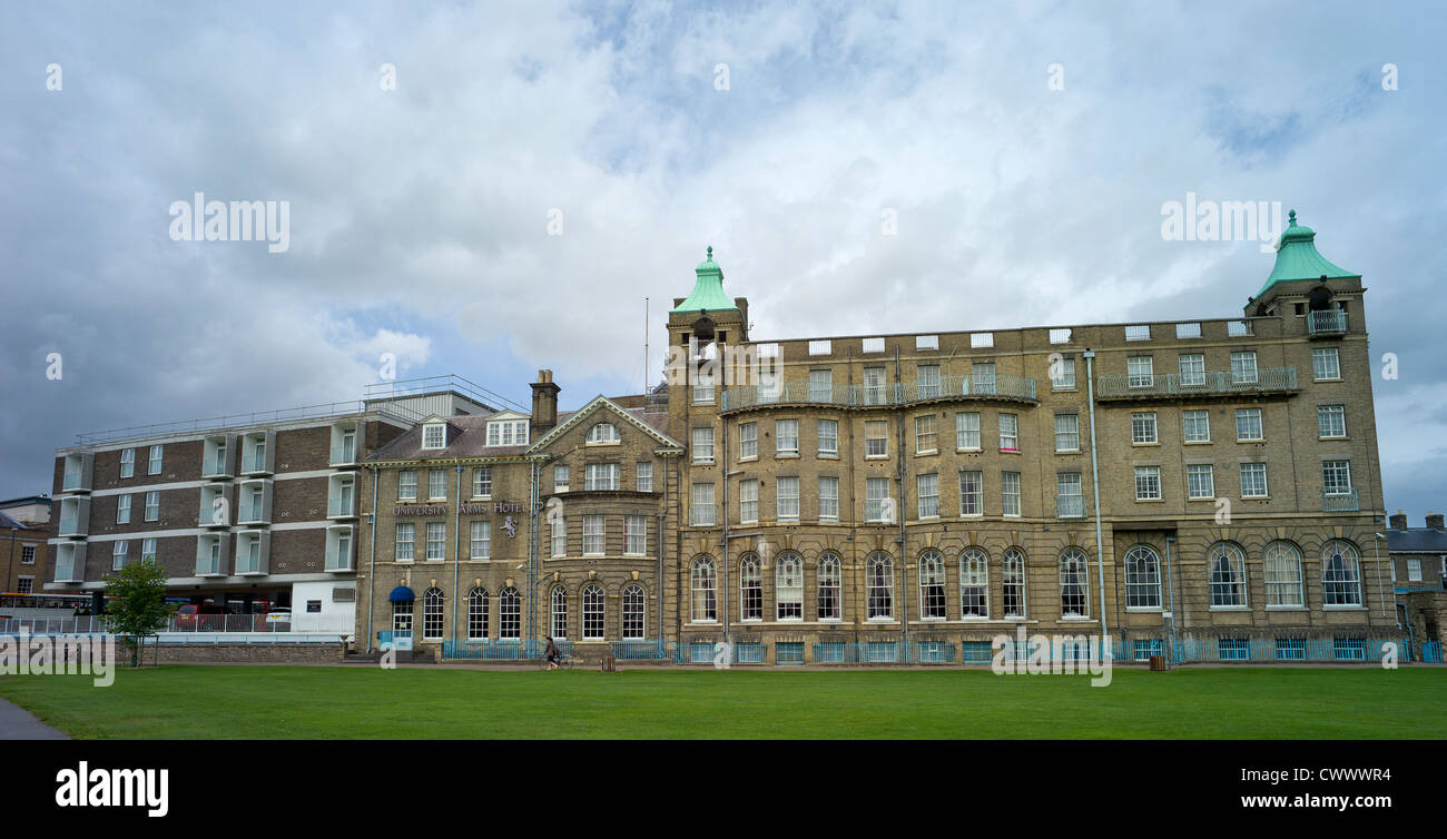 University Arms Hotel from Parkers Piece Cambridge Stock Photo