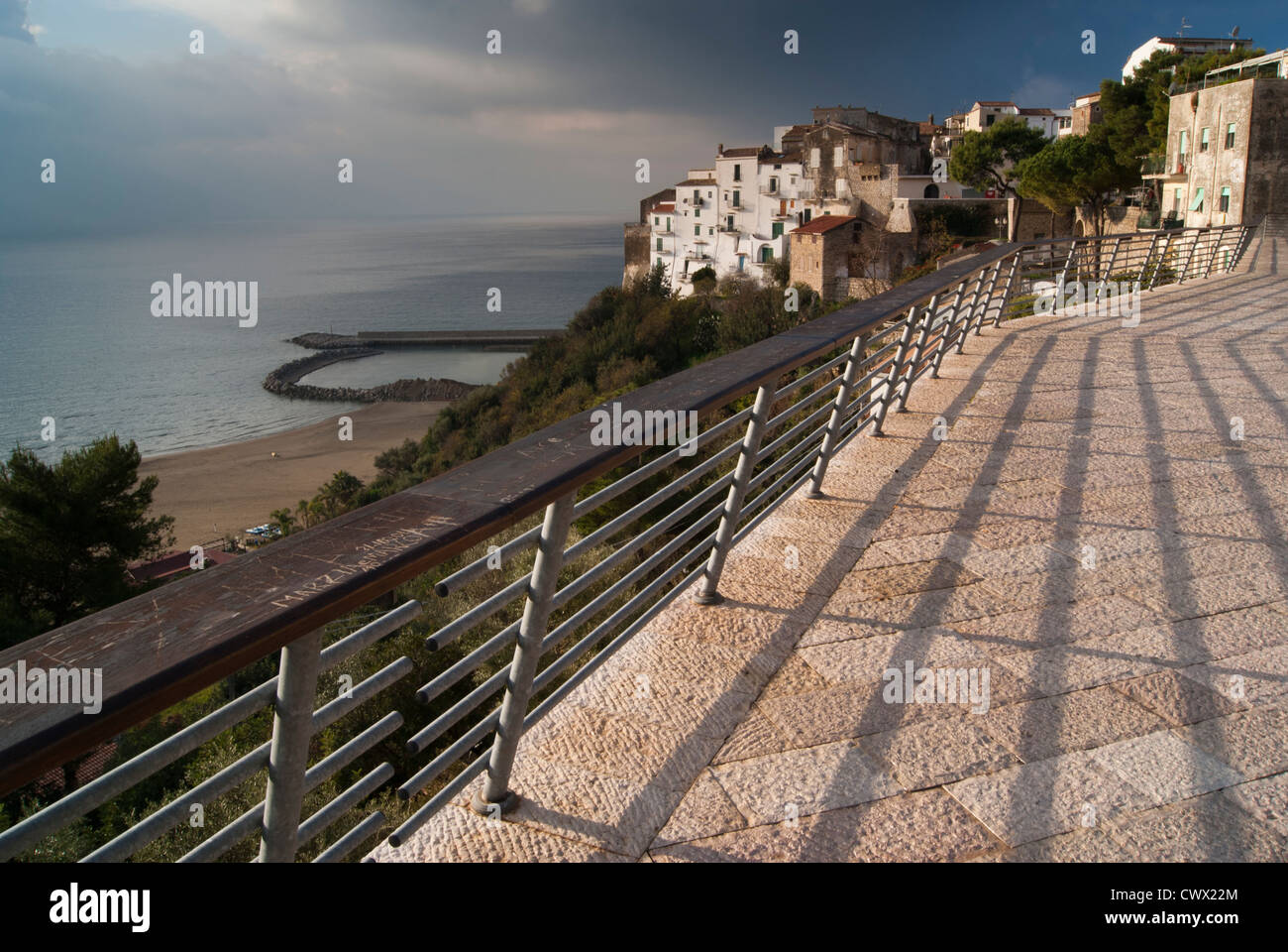 Terrace at Sperlonga, Italy Stock Photo Alamy