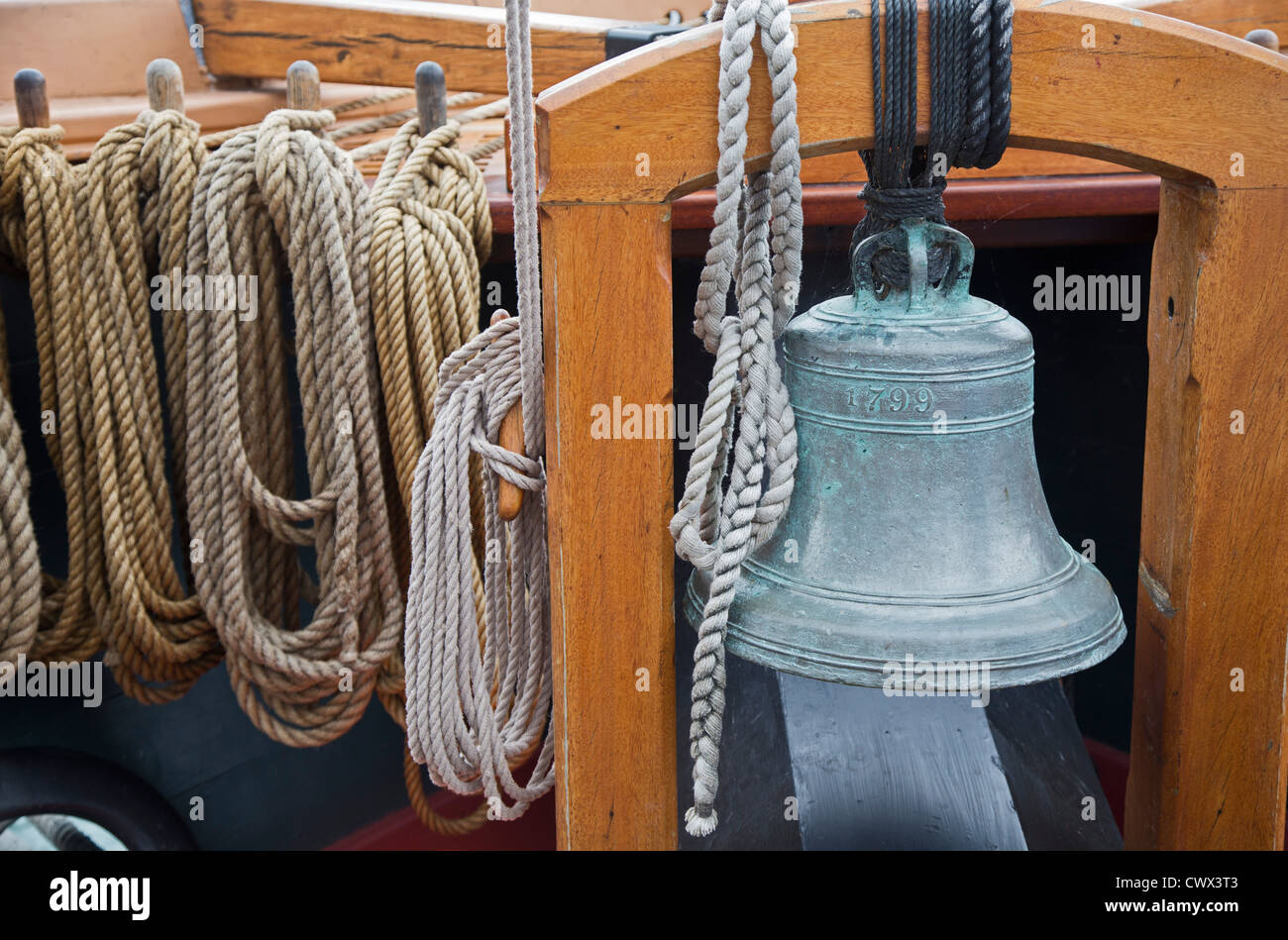 The Flagship Niagara, docked on the Detroit River. Stock Photo