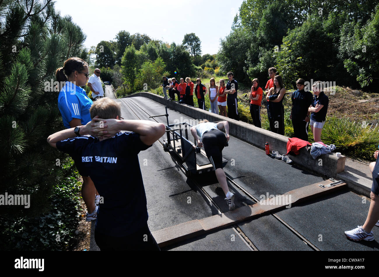 The bobsleigh pushstart practice track at the University of Bath