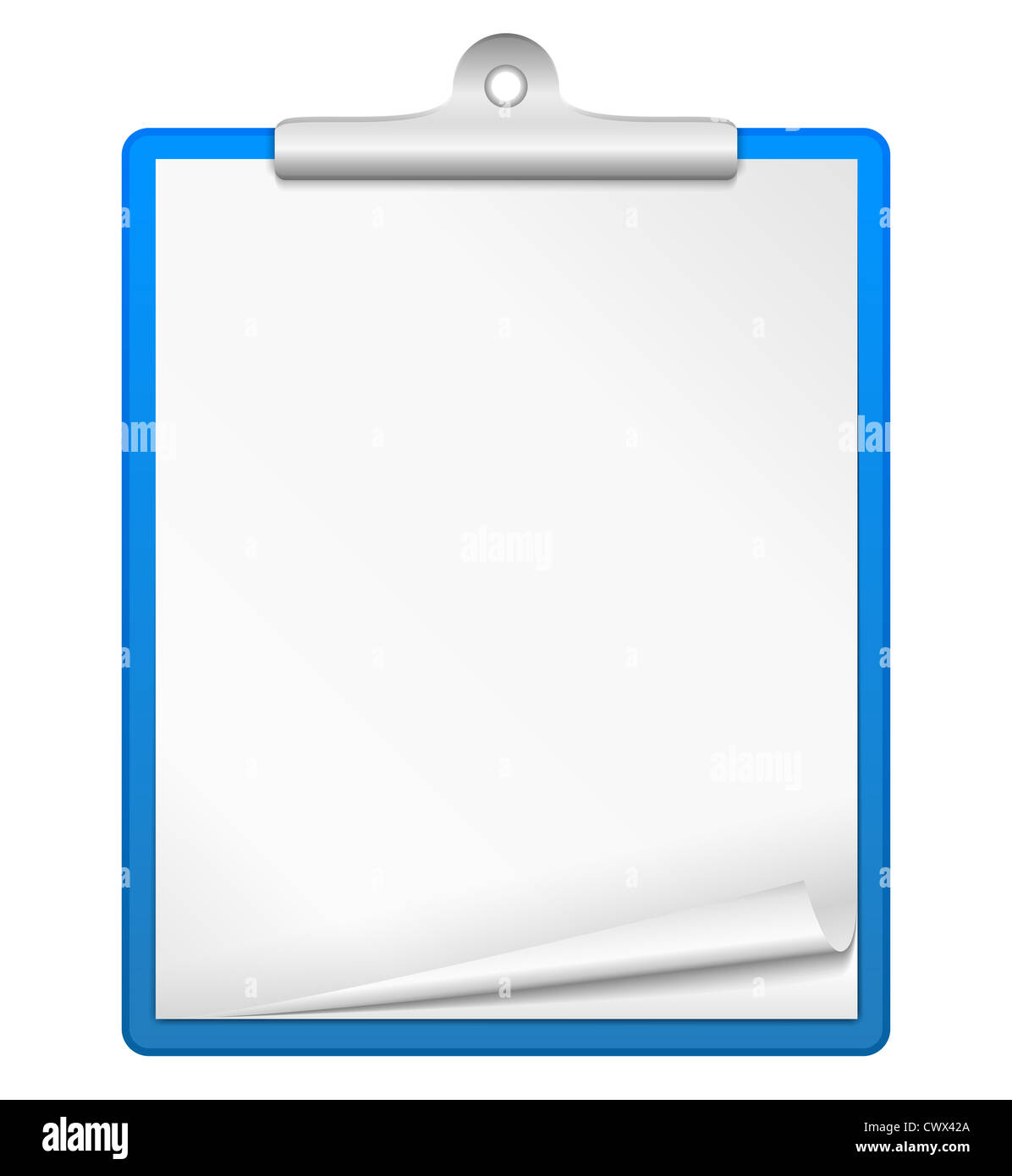 Clipboard with blank paper Stock Photo Alamy