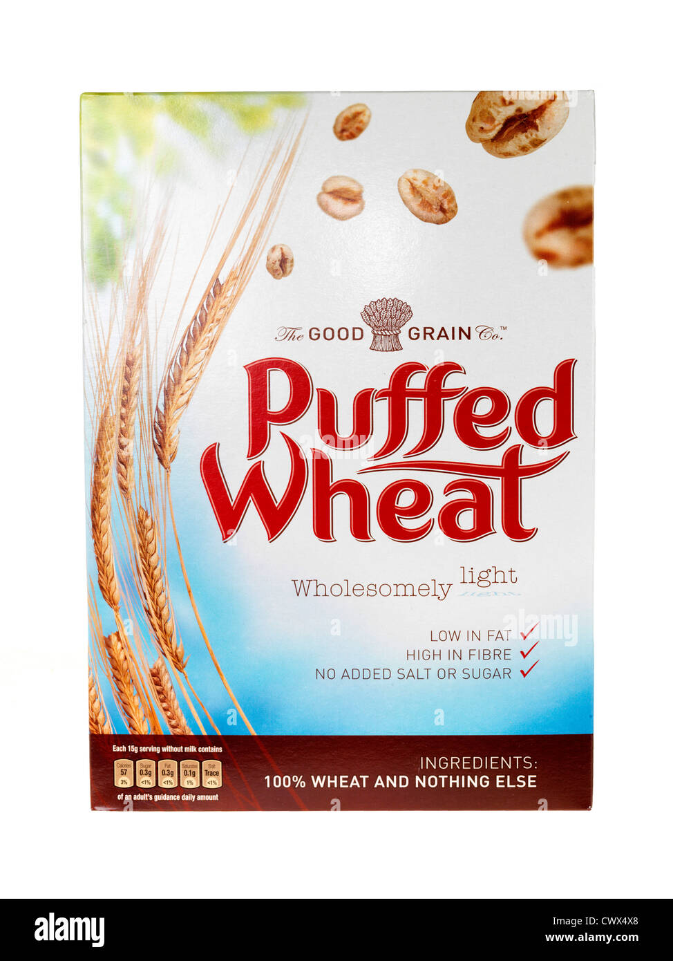 Puffed Wheat Breakfast Cereals Stock Photo