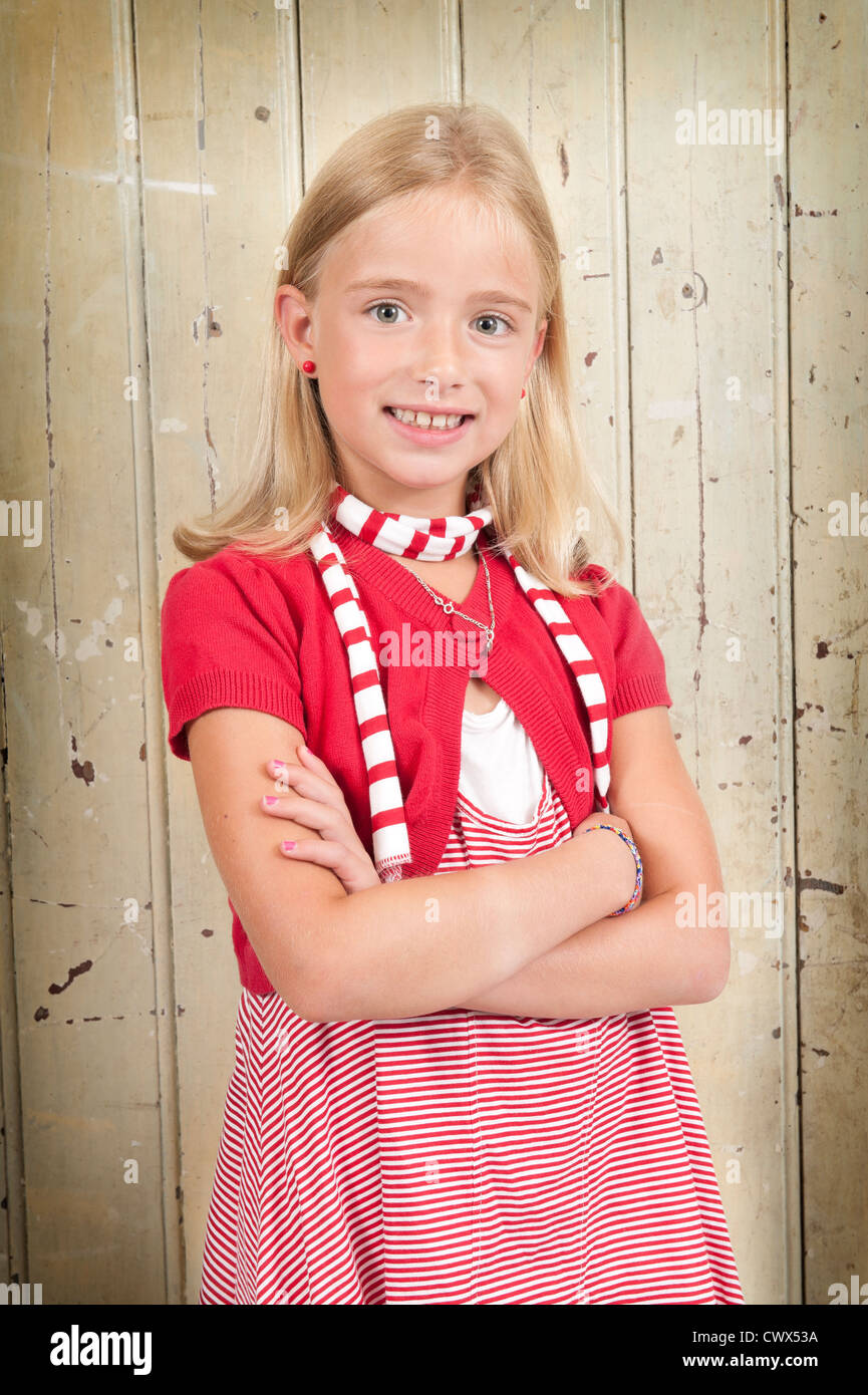 girl in red Stock Photo Alamy