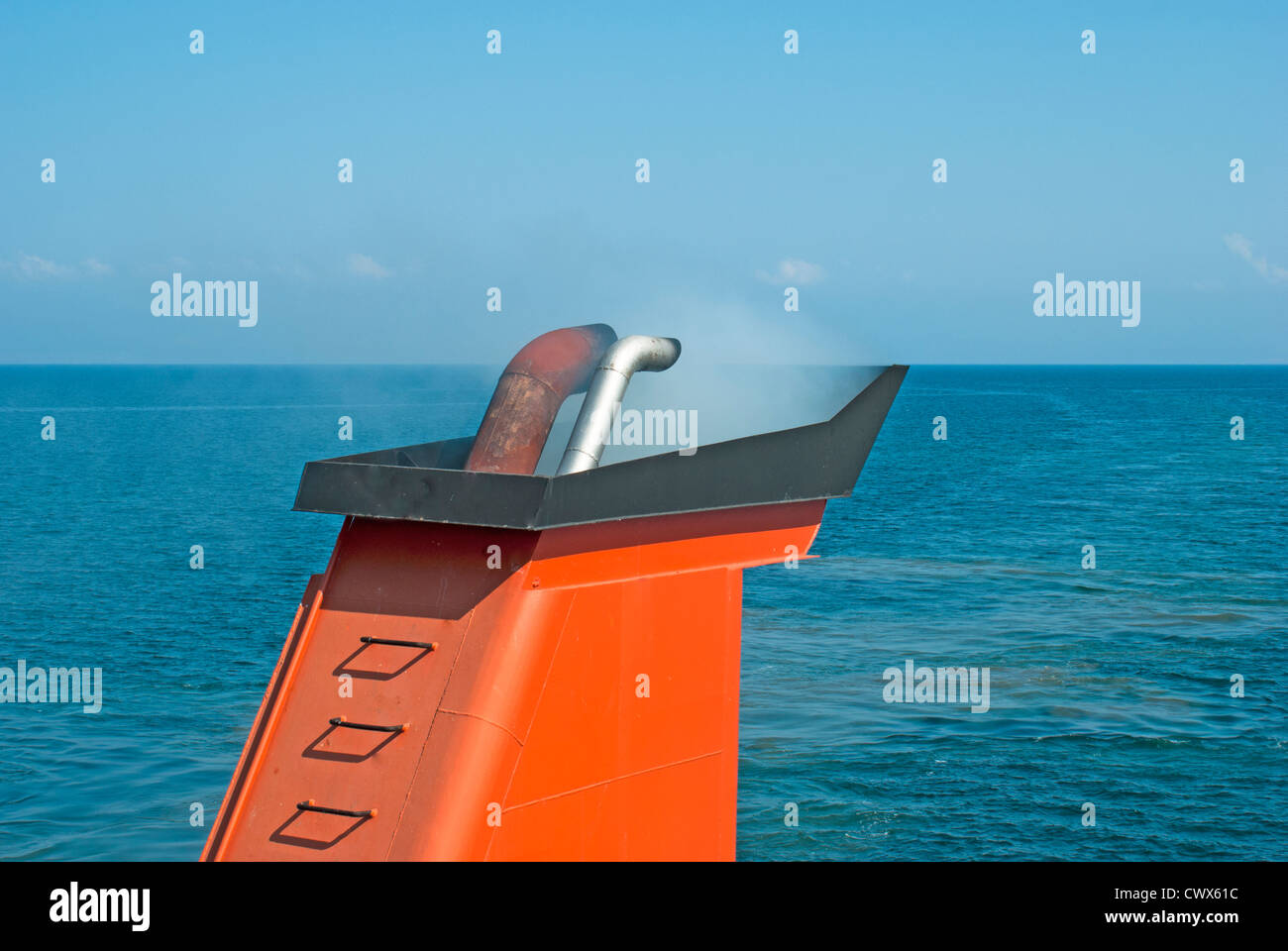 Chimney ferry boat in greece hi-res stock photography and images - Alamy