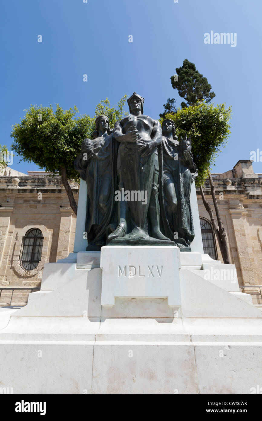 Statue in Valletta, Island of Malta, Mediterranean Sea Stock Photo Alamy