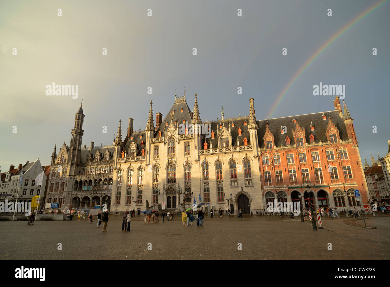 Provincial Government Palace,Market Square, Bruges,Belgium Stock Photo