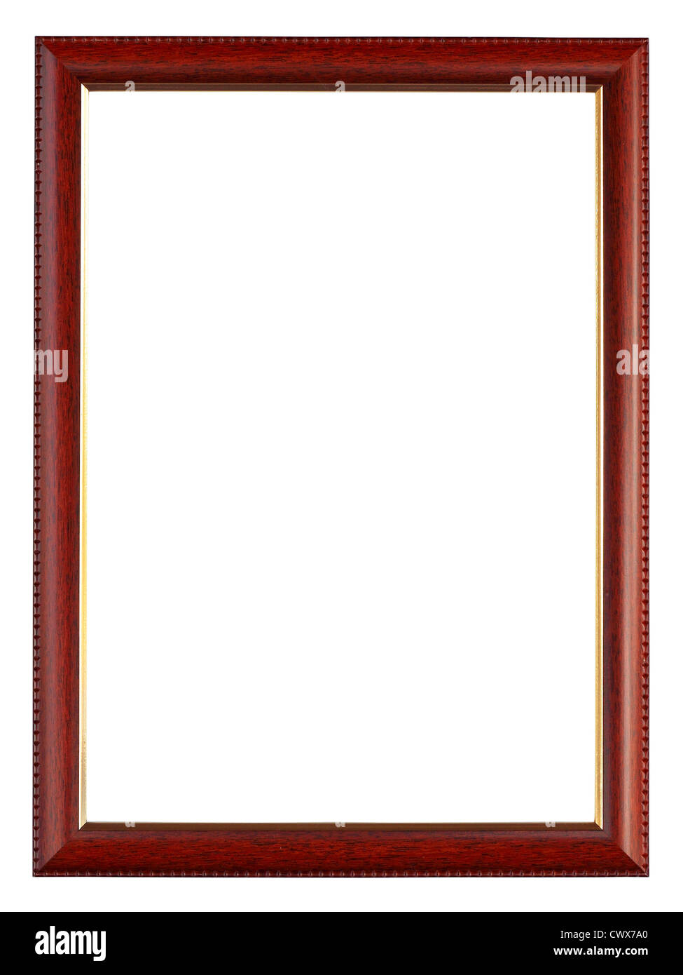 wooden frame on white background Stock Photo - Alamy