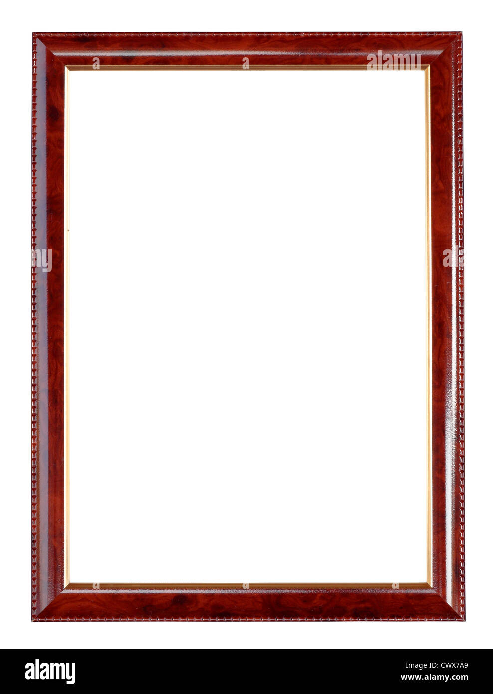 wooden frame on white background Stock Photo - Alamy