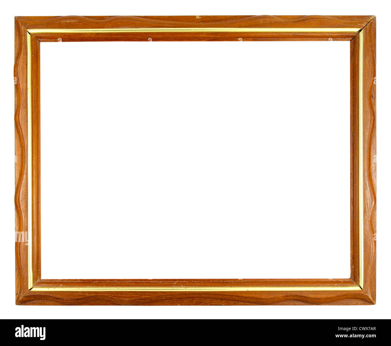 Old Wood Frame Picture On White Background Stock Photo - Alamy