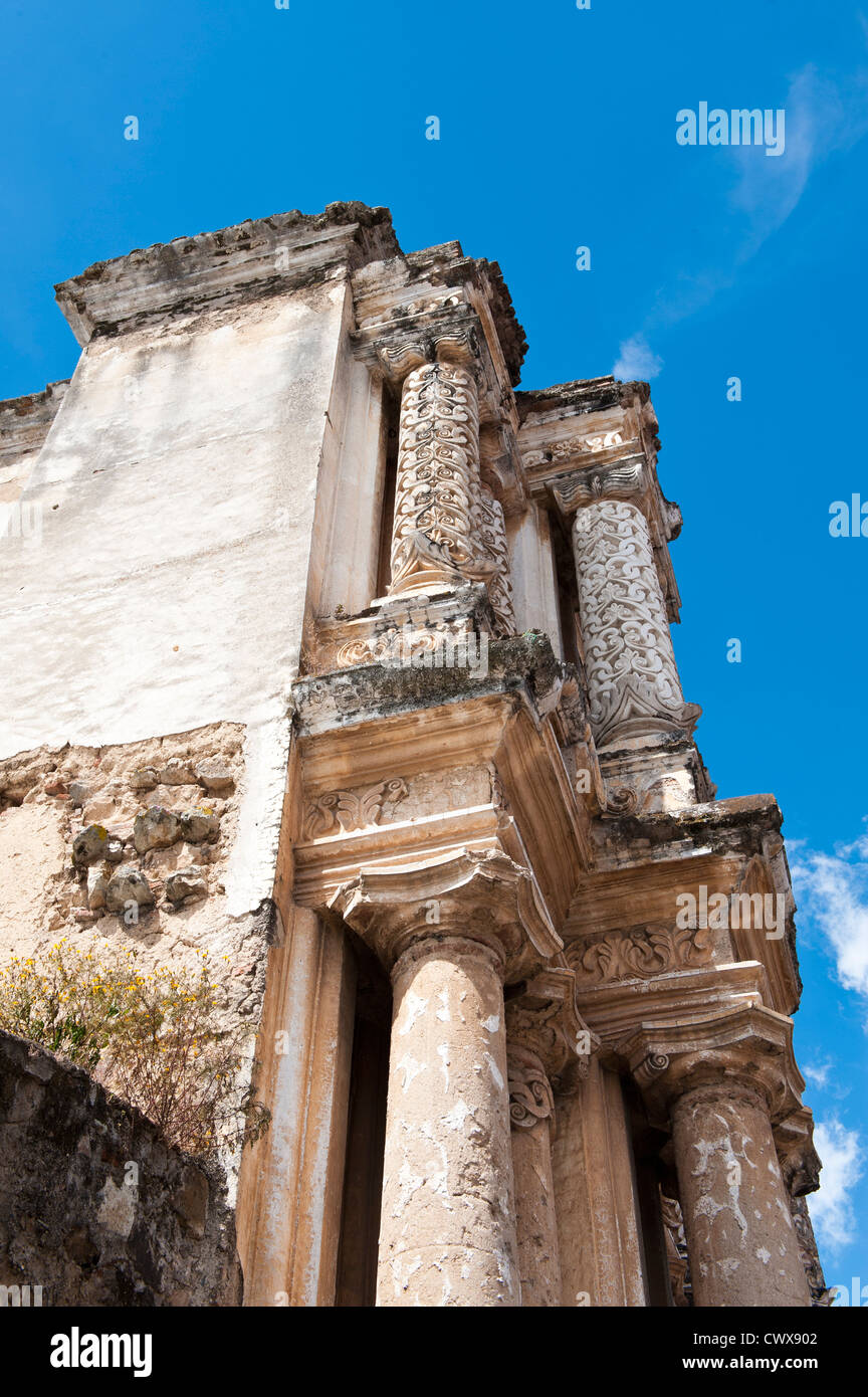 Iglesia El Carmen, Carmen Church, Antigua, Guatemala, UNESCO World Heritage Site. Stock Photo
