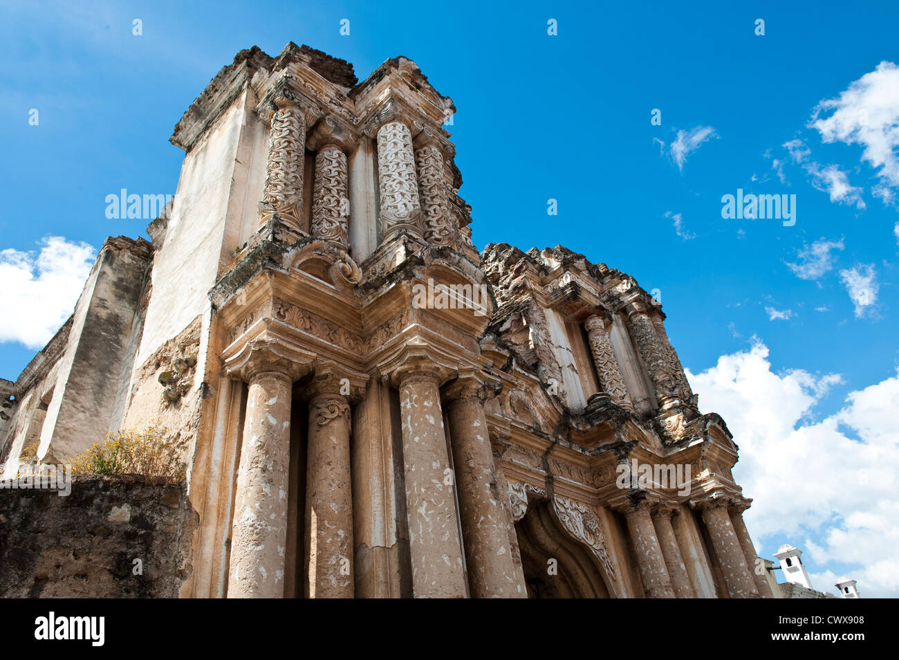 Iglesia El Carmen, Carmen Church, Antigua, Guatemala, UNESCO World Heritage Site. Stock Photo