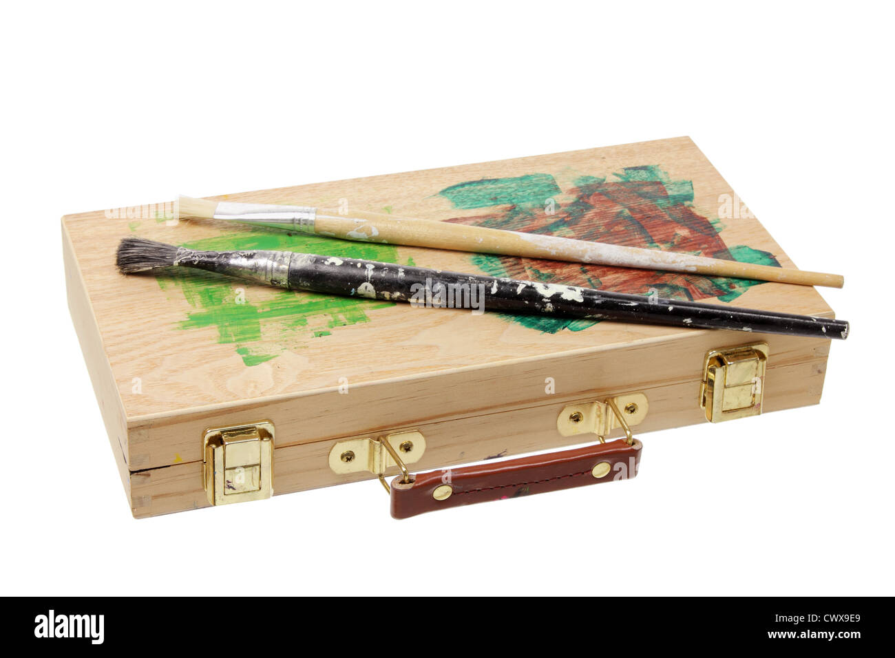 Wooden Artist Case Stock Photo Alamy
