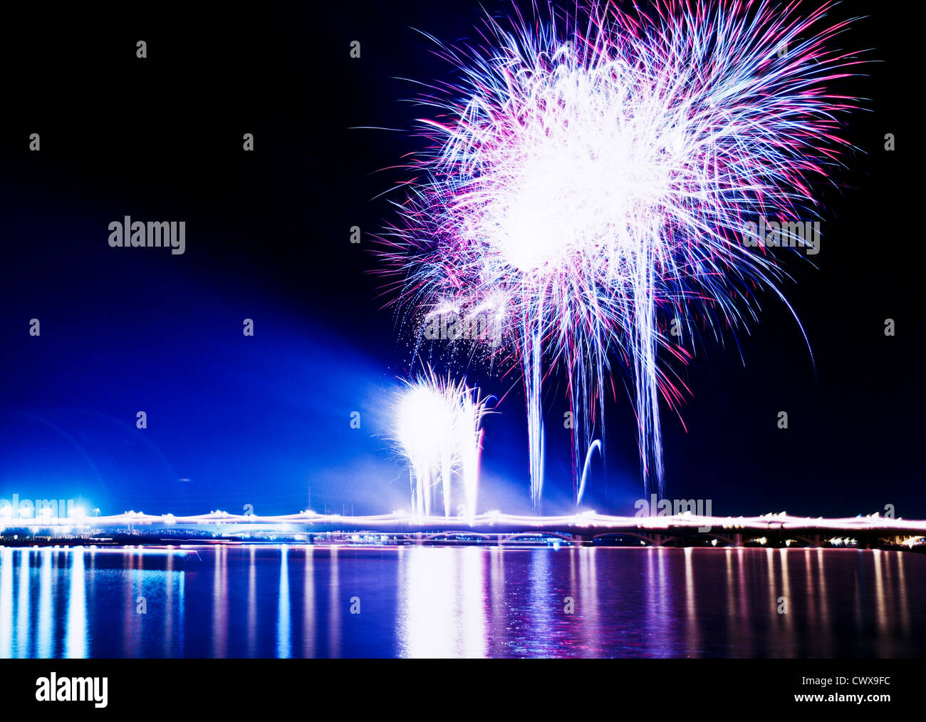 A fantastic fourth of July at Tempe Town Lake, Arizona Stock Photo Alamy