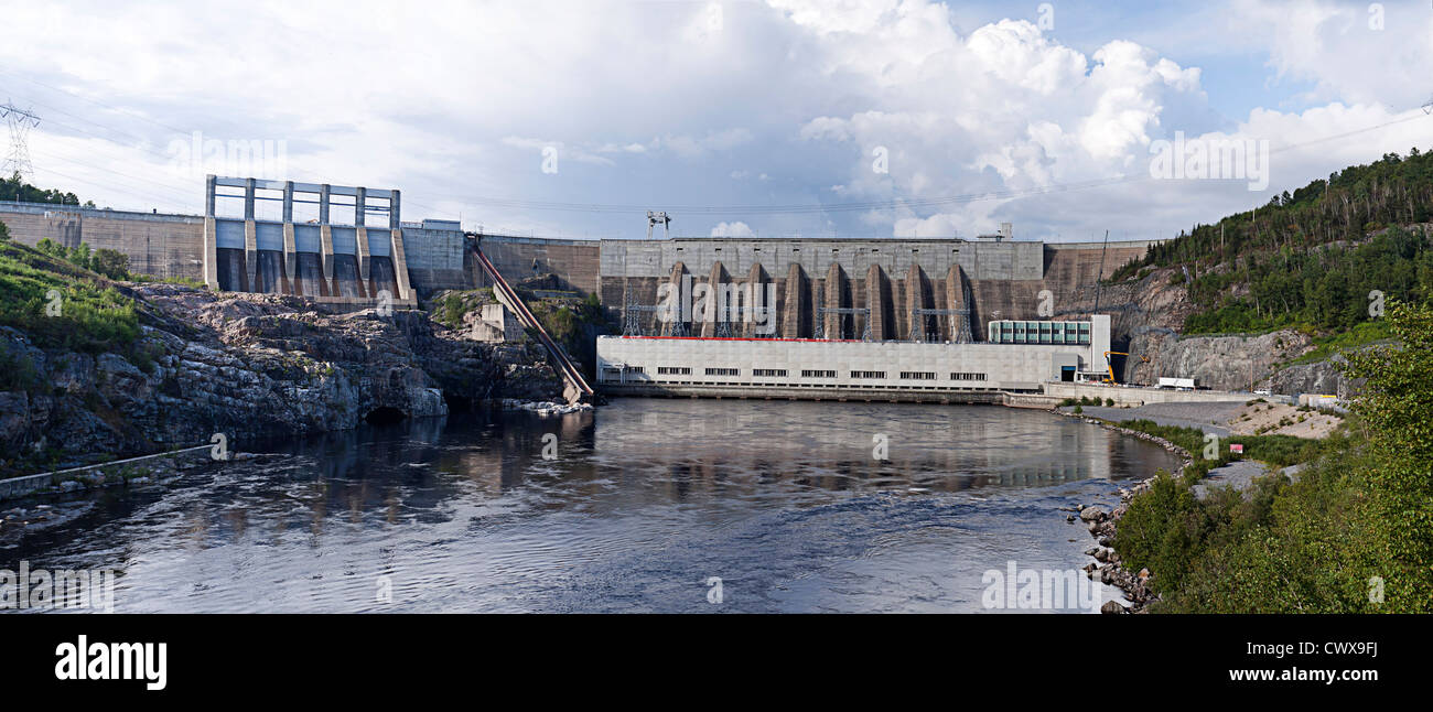 The Jean-Lesage generating station, formerly known as Manic-2,Quebec dam Stock Photo