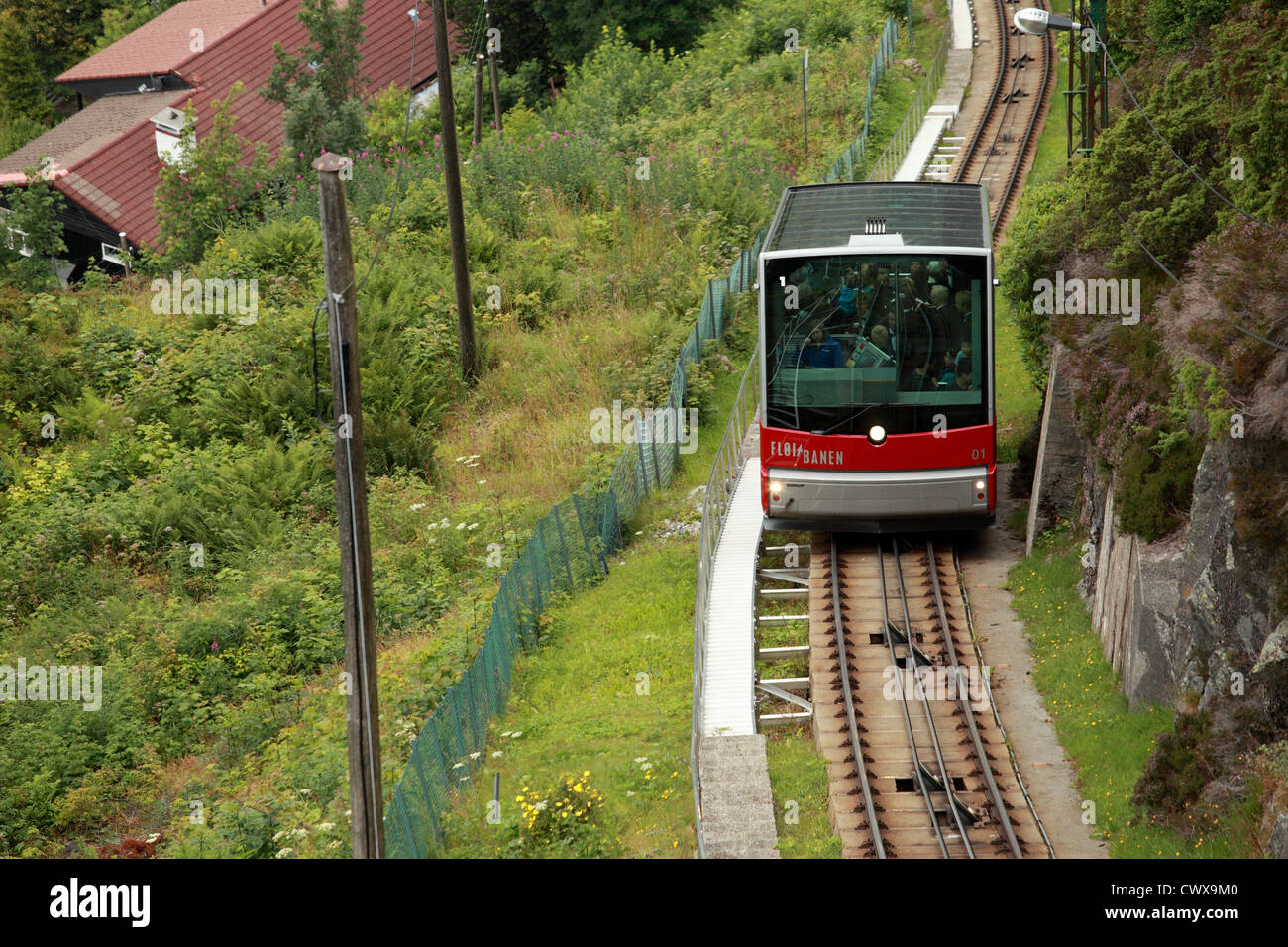 Floibanen funicular railway bergen hi-res stock photography and images ...