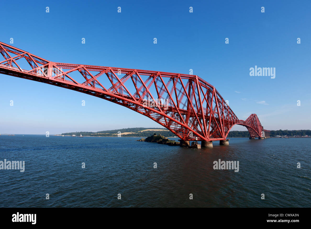 Forth Bridge in the Firth of Forth, Scotland UK Stock Photo