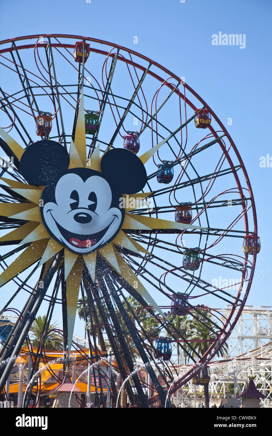 Mickey's Fun Wheel, Ferris Wheel, Paradise Pier, Disney's California Adventure, Anaheim, California Stock Photo