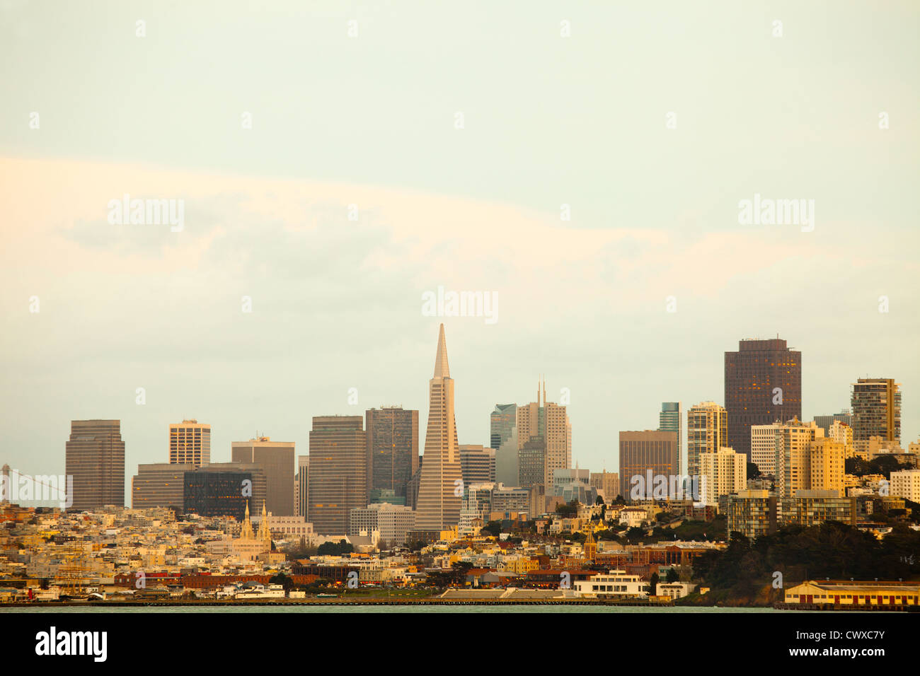 Panoramic view of San Francisco, California, USA Stock Photo