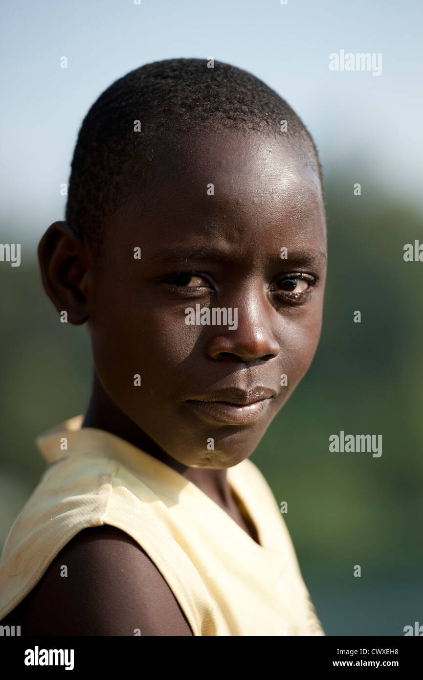 Girl portrait, Rubavu, Rwanda Stock Photo