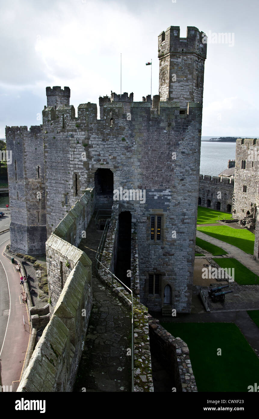 Inside Caernarfon Castle Stock Photos Inside Caernarfon